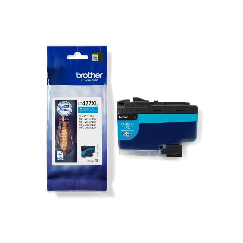 Brother Ink LC427XLC / LC-427XLC XL Cyan - Billede 2