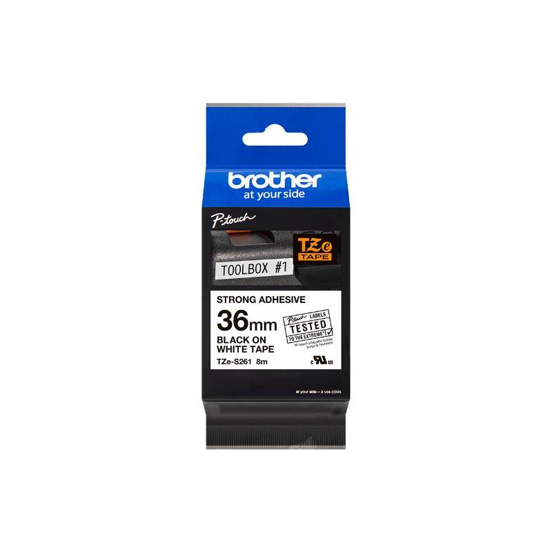 Brother Ribbon TZES261 / TZE-S261 Black on White