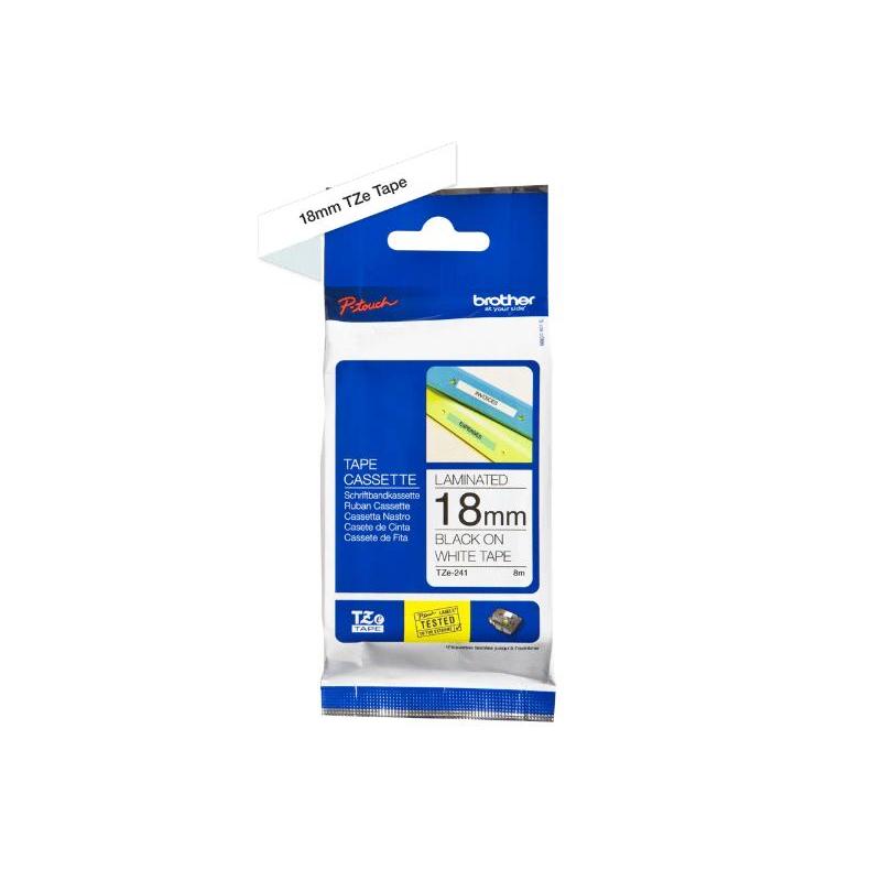Brother Ribbon TZE241 / TZE-241 Black on White