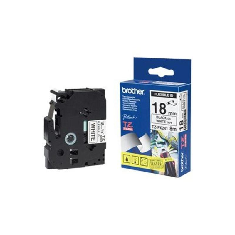 Brother Ribbon TZEFX241 / TZE-FX241 Black on White - Billede 4
