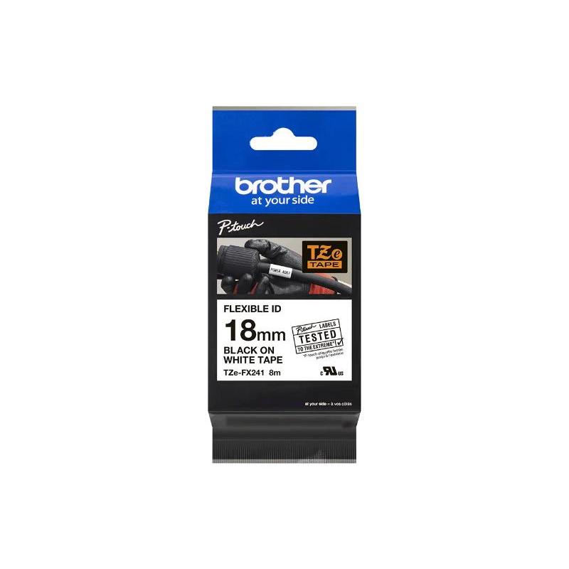 Brother Ribbon TZEFX241 / TZE-FX241 Black on White