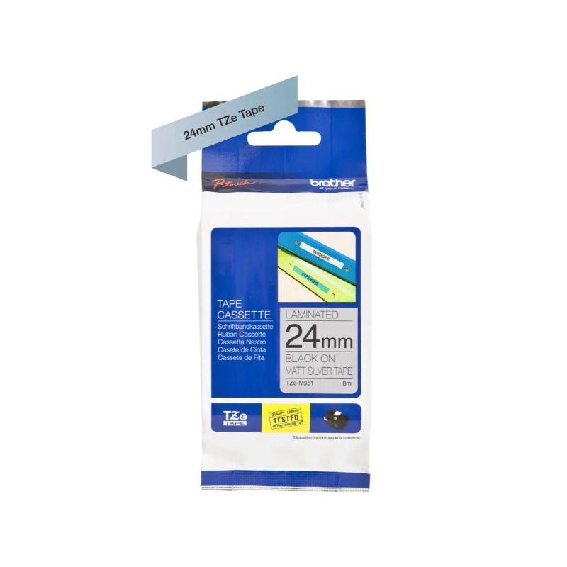 Brother Ribbon TZEM951 / TZE-M951 Black on Silver