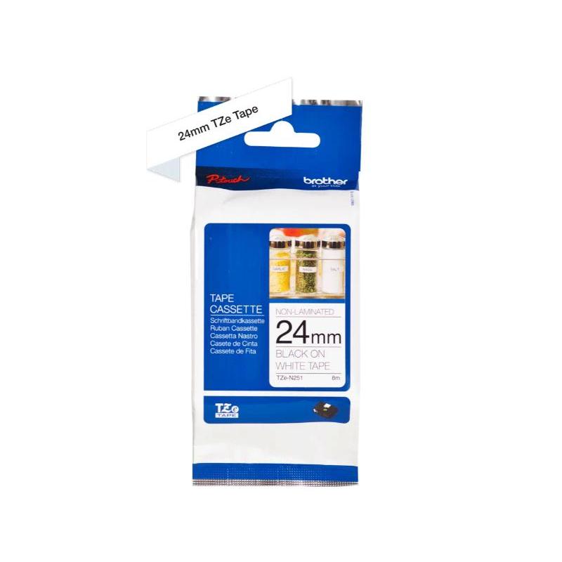 Brother Ribbon TZEN251 / TZE-N251 Black on White