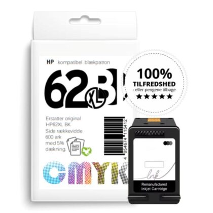HP 62XL BK blæk CMYK