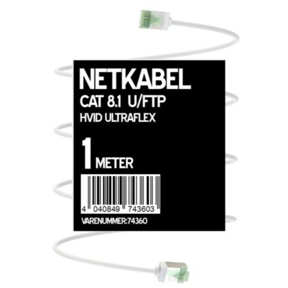 Patchkabel CAT 8.1 1m Hvid