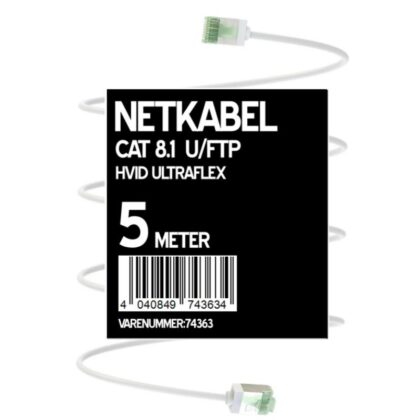 Patchkabel CAT 8.1 5m Hvid