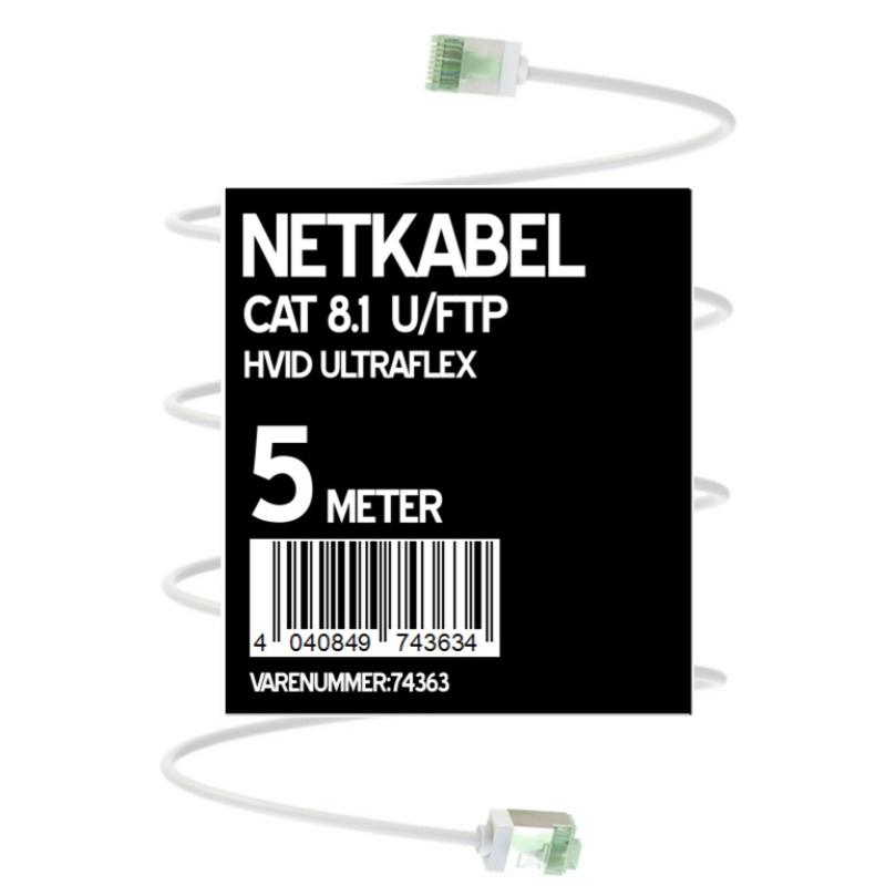 Patchkabel CAT 8.1 5m Hvid