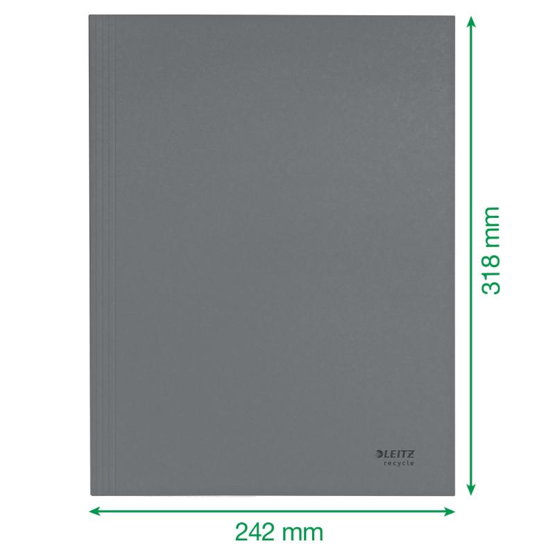 3-klap mappe recycle karton A4 gul - Billede 2
