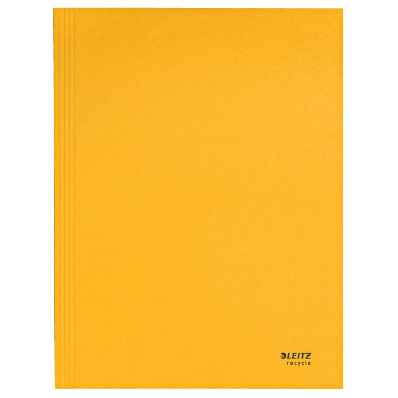 3-klap mappe recycle karton A4 gul - Billede 11