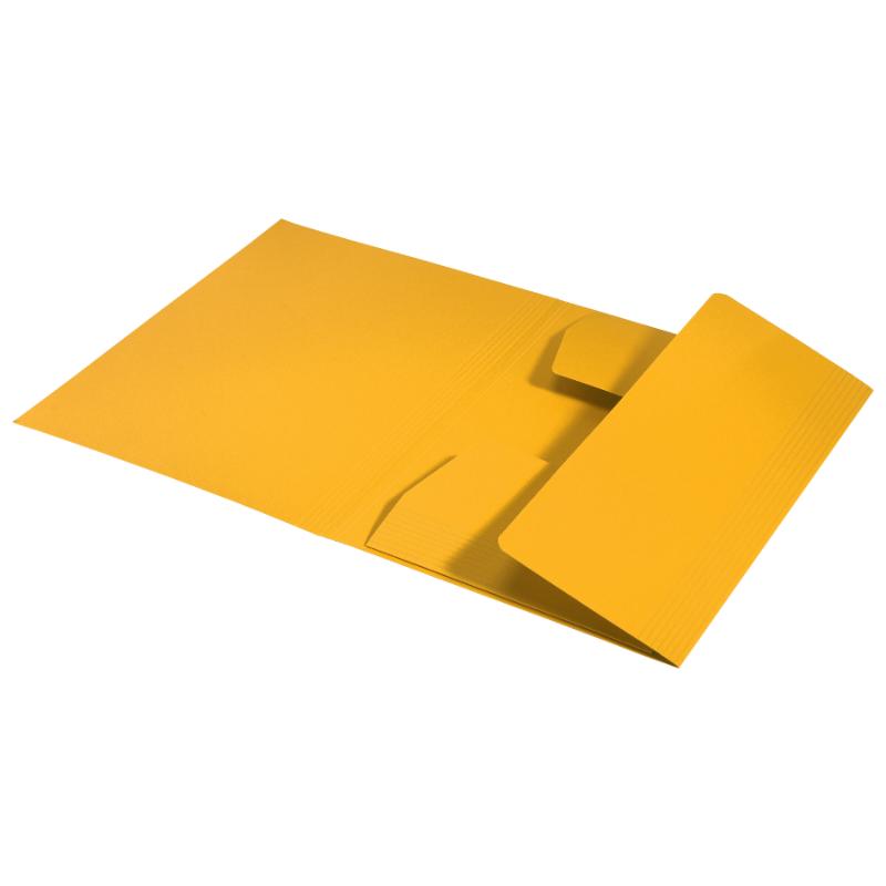 3-klap mappe recycle karton A4 gul - Billede 9
