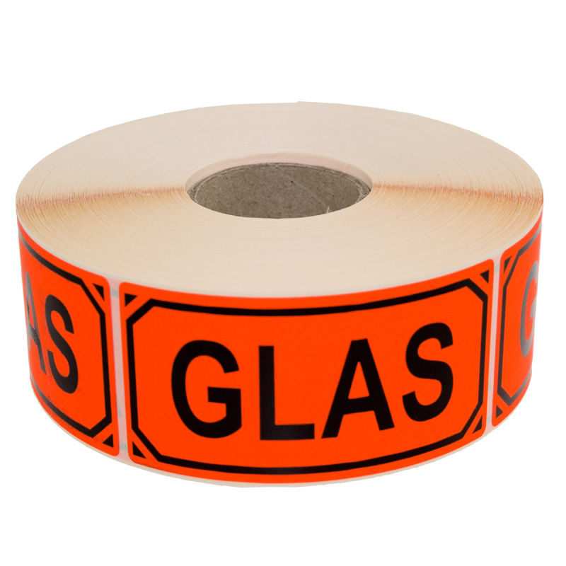 Advarselsetiketter Glas