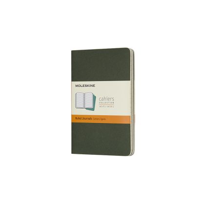 Cahier Journal Linjeret Pocket Grøn 3-Pak
