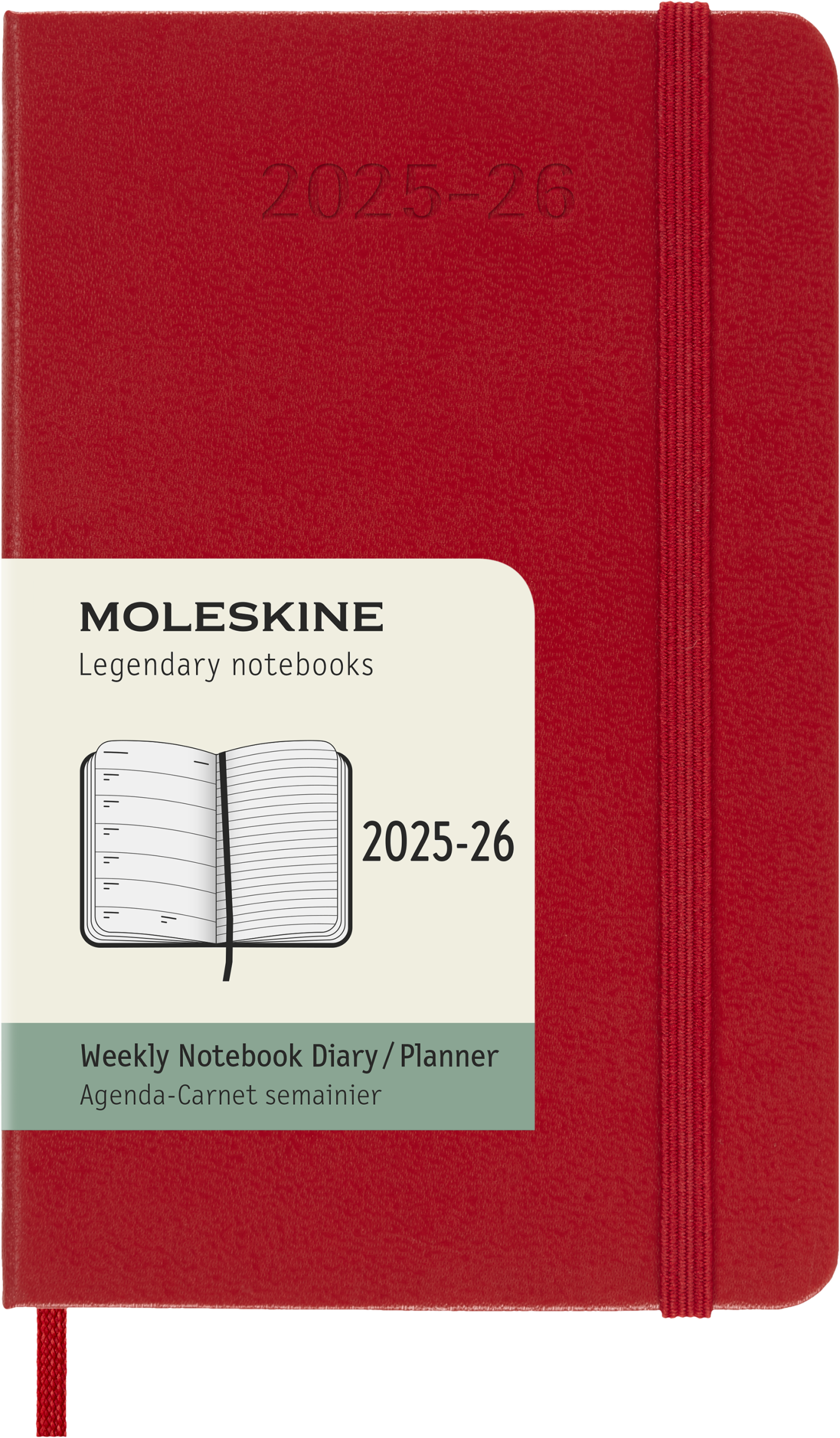 Classic Hard 18M 25/26 WeekNote Pocket Rød - Billede 3