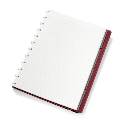 Filofax Notesbog A4 Linjeret Burgundy