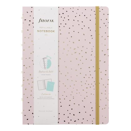 Filofax Notesbog Confetti A5 Linjeret Rose Quartz