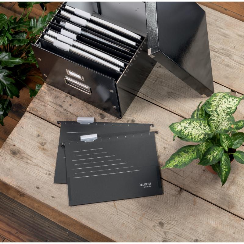 Hængemappe m.mekanisme recycle A4 sort - Billede 9