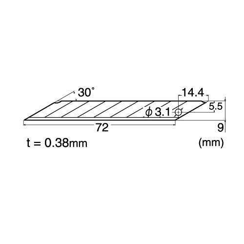 NT Cutter Reservblade BD-100 5 Tube - Billede 3