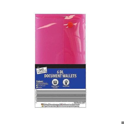 6*pak med plast kuvert/mappe