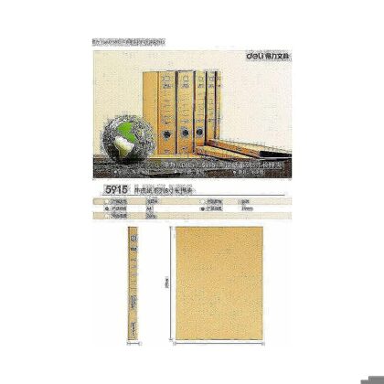 A4 mappe i natur/brun farve