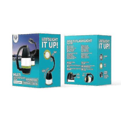 Camping lampe 3i1 1500mAh 350lm