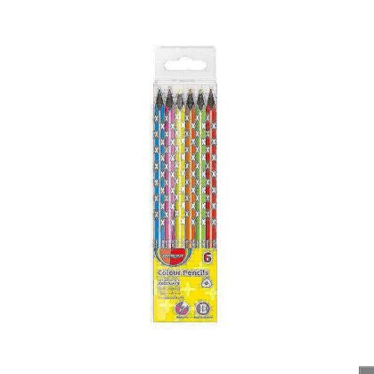 Farve blyanter Neon 6 pak