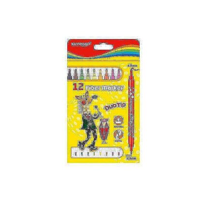 Fiber markers DuoTip 12 styks pakke