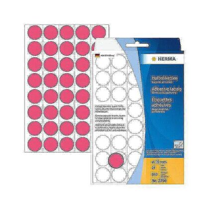HERMA Multi-purpose labels ø19 Neon Rød