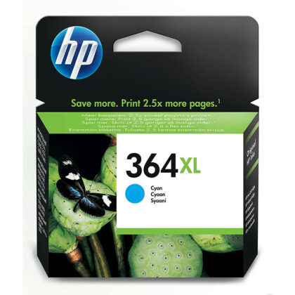 HP Original 364XL-blækpatron med høj kapacitet, cyan