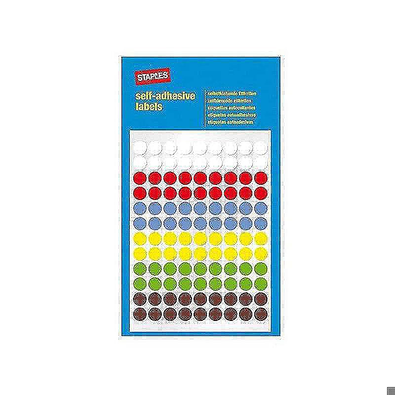 Markeringsetiket Ø8mm assorterede farver