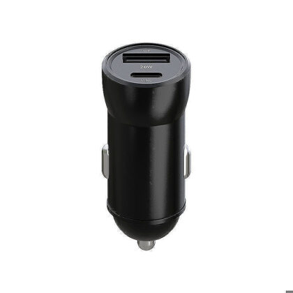 Maxlife MXCC-04 PD QC car charger 1x USB-C 1x USB 20W black