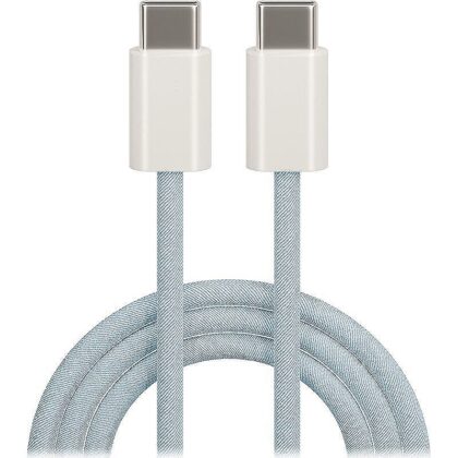 Maxlife MXUC-06 cable USB-C - USB-C 1,0 m 20W blue nylon