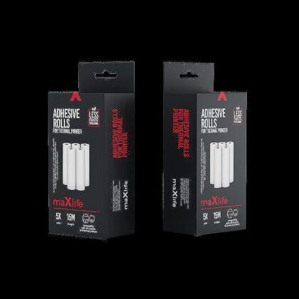 Maxlife adhesive roll set for thermal printer