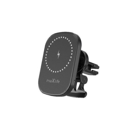 Maxlife car holder for air vent MXCH-16 magnetic with wireless charging black 15W