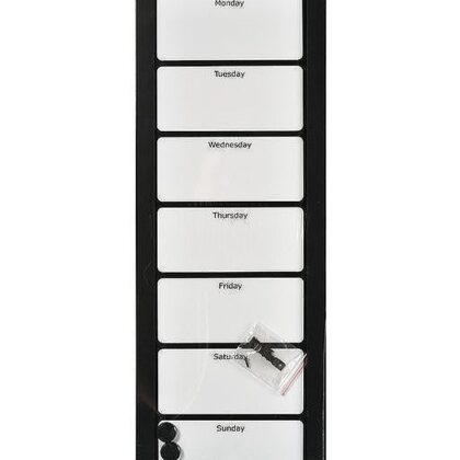 Ugeplantavle (engelsk tekst) 20x60 Whiteboard