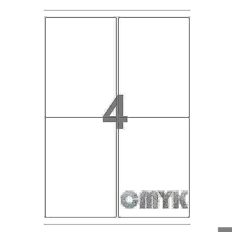 Universal label A4 105 x148 4*etiket